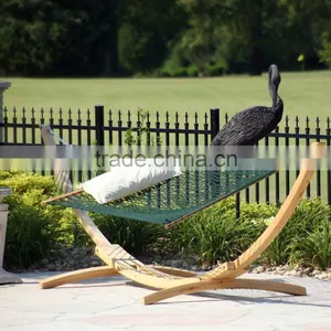 Customized Cotton Rope Hammock With Wooden Stand thumbnail-1