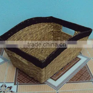 Viet Nam Woven Rectangular Water Hyacinth Basket for Storage and Home Decoration thumbnail-1