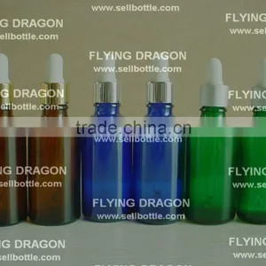 50ml Blue Green Brown Essential Oil Glass Bottle With Dropper or Screw Cap thumbnail-1