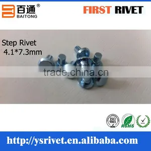 4.1*7.3mm White Zinc Color Solid Steel Rivet, Solid Step Rivet thumbnail-1
