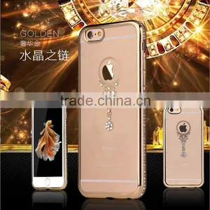 2016 Newest Mobile Phone Cover Case Electroplate Crystal Image Tpu for IPhone 6 6s 6plus thumbnail-1