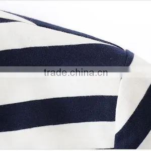 Wholesale Clothing High Quality 100%cotton o Neck Stripes Tshirts Bulk With Chian Clothes Factory Supplier's Choice thumbnail-4