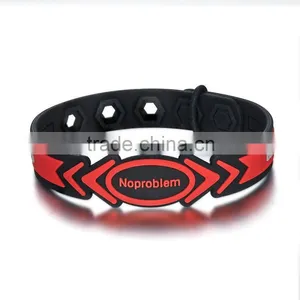 Noproblem P092 FDA Tourmaline Germanium Power Energy Newest Fashion Silicone Bracelet thumbnail-2