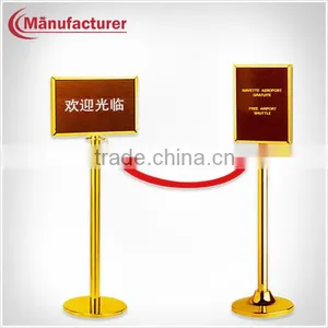 Deluxe Hotel Railing Stand Free Standing Queue Line Array Stand With Sign Board thumbnail-1