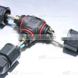 2 Pin 3 Pin IP67 Solderless Screw Terminal Waterproof T Connector thumbnail-3