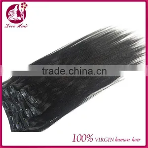 Grade 8A Virgin Hair 100g 8-32inch In Stock Top 10 Hair Straighteners Clip In Hair Extensions For Black Women thumbnail-3