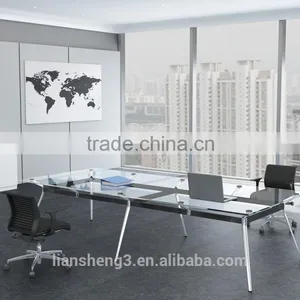 The Ellipse Wooden Clear Table Office Table /metting Table thumbnail-3