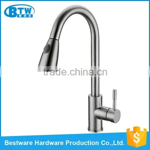 Wholesale Custom 304 Stainless Steel Single Handle Pull Out Upc Kitchen Sink Faucet thumbnail-3