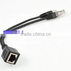 1 in 2 Ethernet LAN Network Cable RJ45 Male to Male Plug &DC Female 5.5m thumbnail-4
