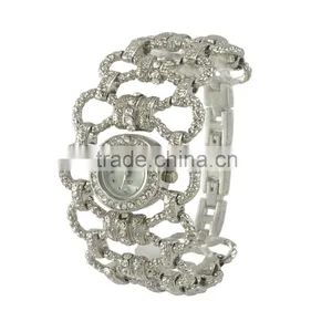 New Model Unique Fashion Ladies Dress Wide Band Alloy Quartz With Japan Quartz Watch thumbnail-2