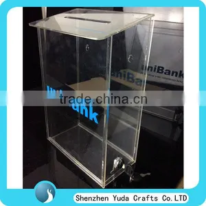 Wall Mount Donation Box Acrylic Donation Box With Custom Printing thumbnail-1