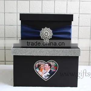 Elegant Black Wedding Gift Box With Photo Frame thumbnail-3