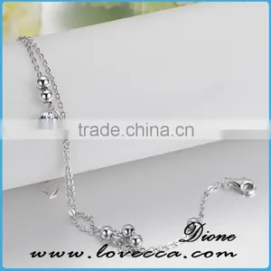 China Wholesale 925 Sterling Silver Bracelet Women Love Heart Silver Chain thumbnail-4