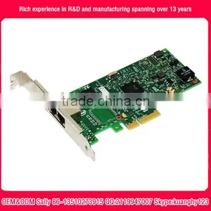 High Speed Intel Pci-e Express I350-T2 Low Profile Bracket Gigabit Dual Port Optical Network Card thumbnail-1