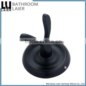 Popular Unique Design Zinc Alloy ORB Finishing Bathroom Accessories Wall Mounted Double Robe Hook thumbnail-4