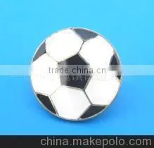 Metal Label Pin of of Football and Flag Logo thumbnail-1