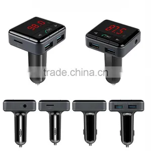 BC12 Dual USB Car Charger Bluetooth FM Transmitter Kit With APP Function, Support LCD Display / TF Card Music Play / Hands-free thumbnail-4