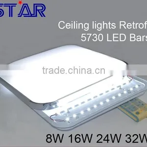 SMD5730 LED Diodes LED Bar Rigid Strip 8W 16W 24W 32W for Ceiling Lights Tube Fluorescent Lamp Emergency Replacement Accessories thumbnail-3