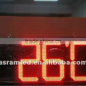 6" 88:8C/F Red LED Time Clock and Temperature Display for Outdoor thumbnail-1