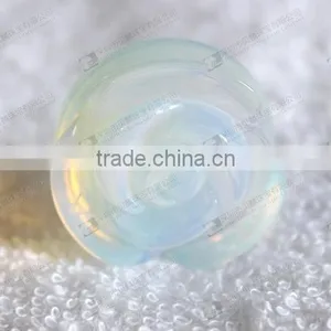Carved Flower Gemstone Ear Plugs thumbnail-3