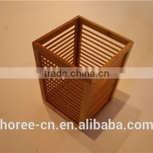 Top Quality 100% Bamboo Umbrella Flower Laundry Storage Basket for Home Decoration thumbnail-1