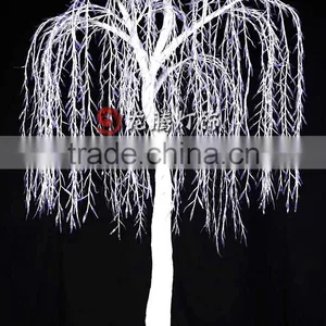 3.5m White Outdoor Artificial Led Weeping Willow Tree thumbnail-2