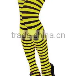 Yellow Stripes Halloween Thigh High Stockings thumbnail-1