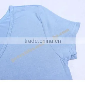 Girl's Slim Style V-neck Short Sleeve T-shirts thumbnail-5