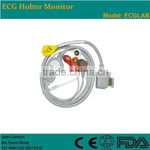 Hot Sale!!!CE Approved Advanced 3 Channel Mini 24/72/168-hour LCD ECG Holter Recorder System With Premier Holter Software-ECGLAB thumbnail-4