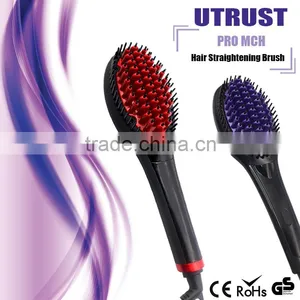 Private Label Flat Iron Ceramic Hair Straighteners Brush With Oem Ceramic Lcd Electric Hair Straightener Brush thumbnail-1