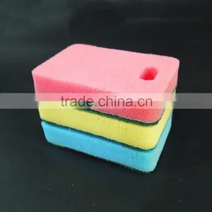 Set Of 3Pcs Color Combination Scouring Pad Kitchen Sponge With Hole thumbnail-1