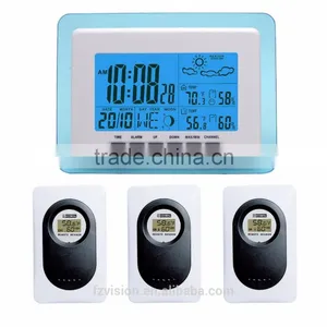 Digital LCD Weather Station With 3 Outdoor Sensors, Wireless Weather Station thumbnail-1