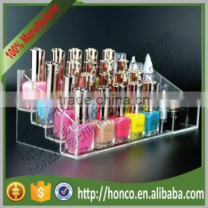 Cheapest Clear Colour 4 Tiers Cosmetics Nail Polish Acrylic Display Stand Rack thumbnail-2