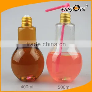 Big Mouth 500ml 700ml Colorful LED The Light Bulb Shape Cup for Juice thumbnail-2