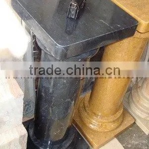 NATURAL JET BLACK MARBLE PEDESTALS thumbnail-2