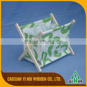 Wooden Fabric Magazine Rack For Office thumbnail-5