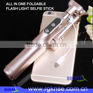 2016 RGKNSE NEW Pocket Selfie Stick With LED Flash Light, LED Selfie Stick With Cable Take thumbnail-5