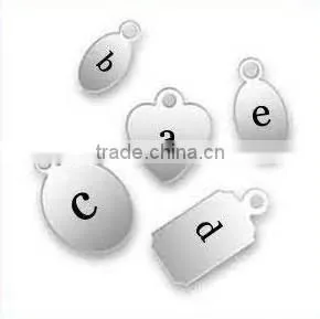 Custom Made Oval Engraved Metal Silver Jewelry Tags thumbnail-1