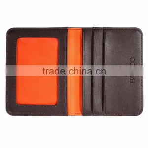 Colourful Promotional PU Leather Credit Card Holder With Clear ID Window thumbnail-2