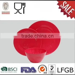 Bright Color Pink Melamine Dinnerware Sets Wholesale for Everyday Use From China thumbnail-1