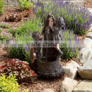 Pure Garden Boy and Girl Water Fountain thumbnail-1