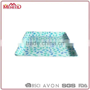 Leaves Full Printing Custom High Quality Square Plastic Bar Serving Trays thumbnail-2
