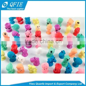 2017 Newest Products Mini Rubber Colorful Cartoon Stikeez Bulk Animal Toys for Coin Machine thumbnail-6