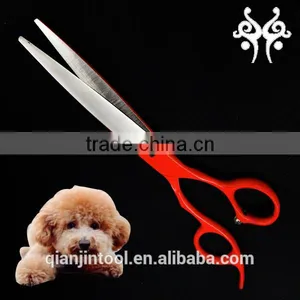 QJ-JP44 Red Pet Grooming Scissors, High Quality Dog Cleaning Grooming Scissors thumbnail-3