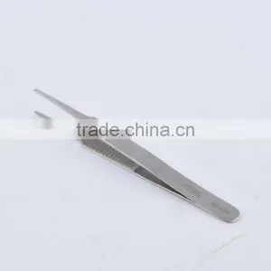 Wide Head Stainless Steel Tweezers 125mm Tweezers thumbnail-4