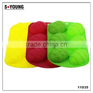 11035 Christmas Series Silicone Baking Moulds,cookie Moulds,egg Shaped Silicone Cake Mould thumbnail-1