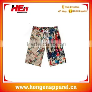 Hongen Apparel Stylish Quality 100% Polyester Custom Sublimated Men Beach Short thumbnail-1