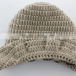 OEM Manufacturer Cute Baby Infant Newborn Handmade Crochet Beanie Hat Clothes Baby Photograph Props thumbnail-3