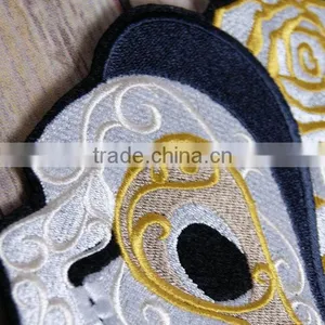 2017Customized Cool Skull Embroidery Patch, Virious Skull Embroidered Patch thumbnail-4