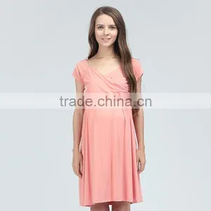 Maternity Dresses Ladies Nursing Clothing Korean Style Pregnant Women Skirts thumbnail-4